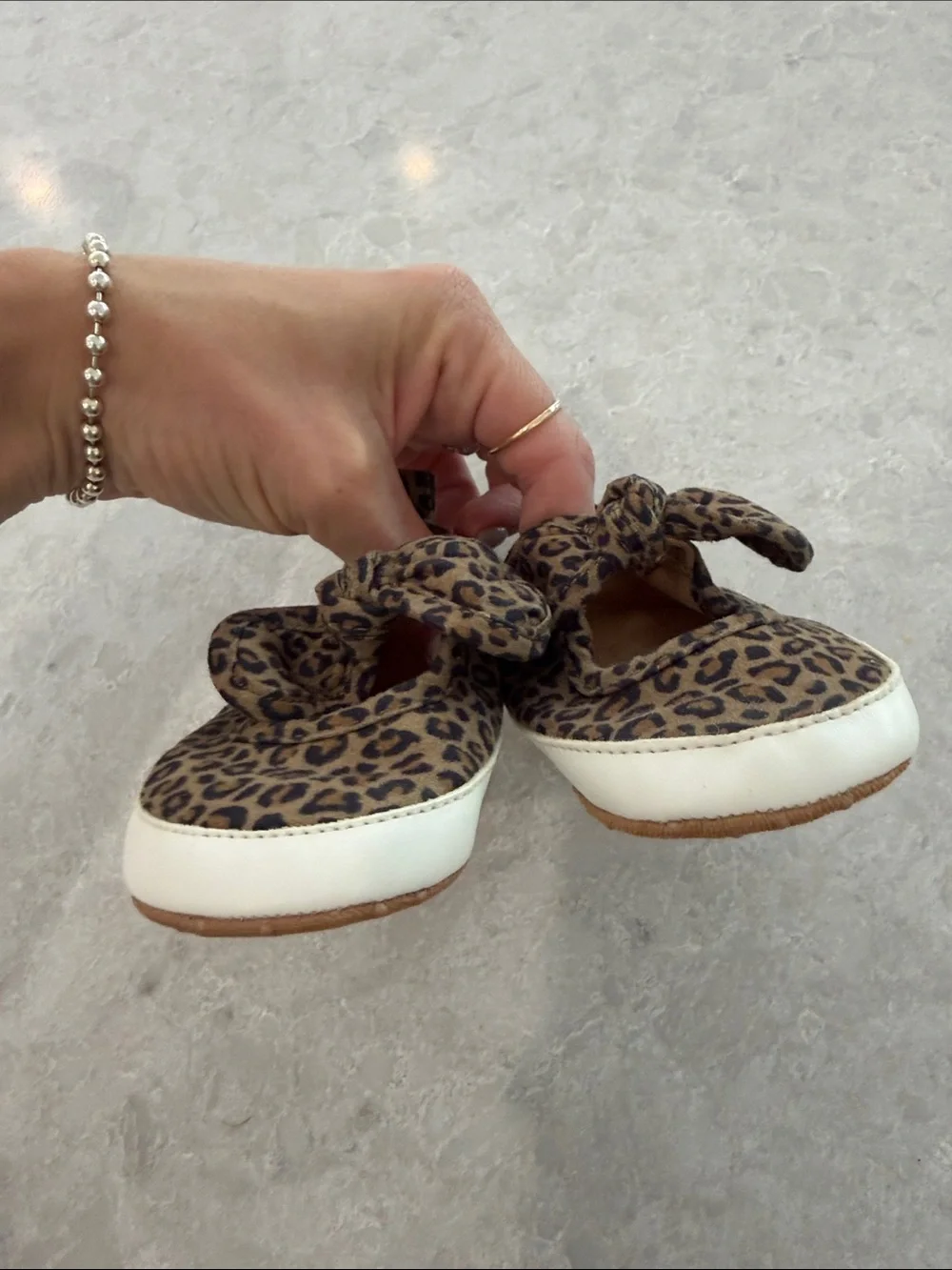 Old Navy Leopard Print Bow Slip-On Sneakers - Brown & Black